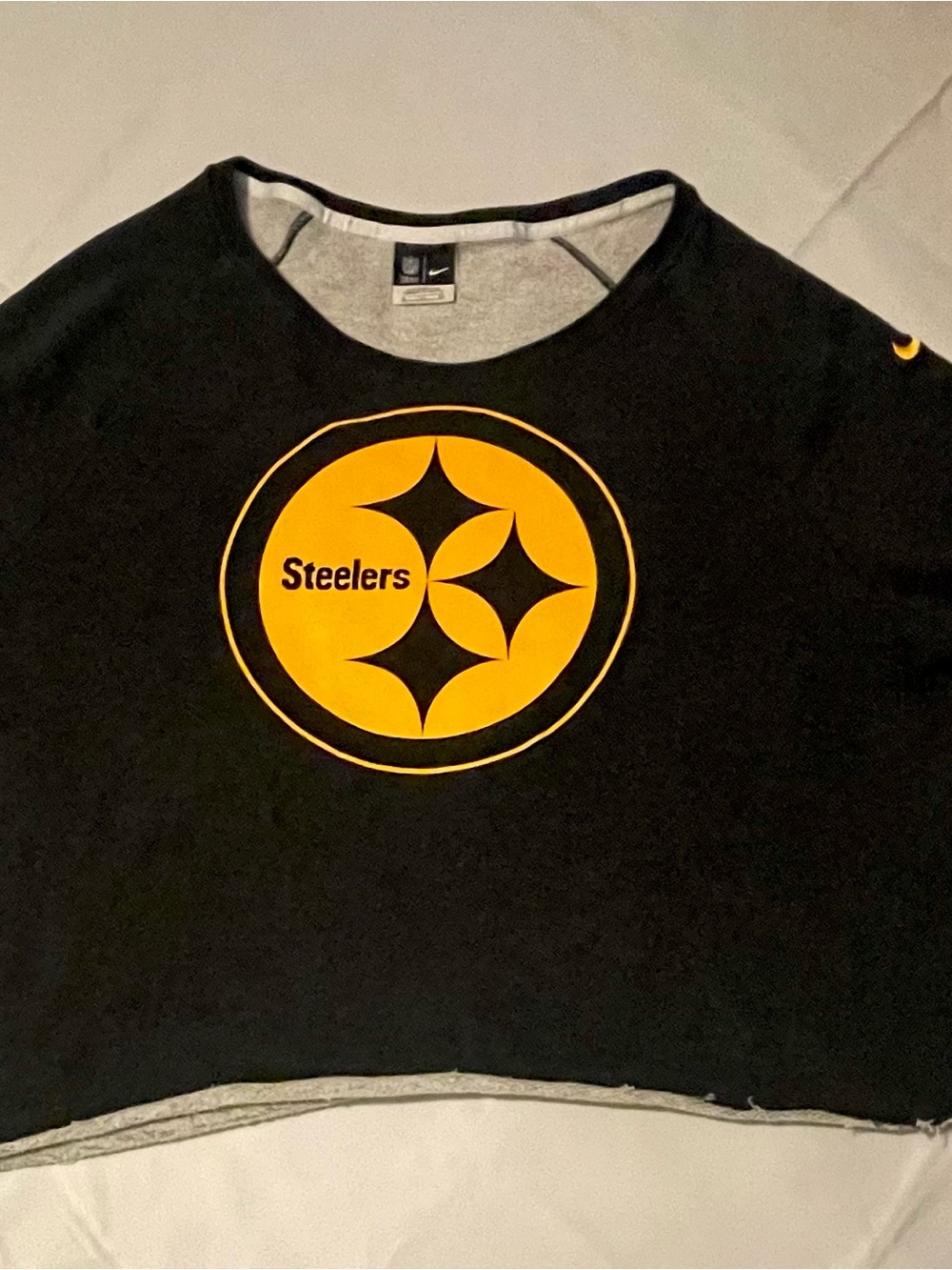 NFL Black & Gold Pittsburgh Steelers Logo Crew Sweatshirt